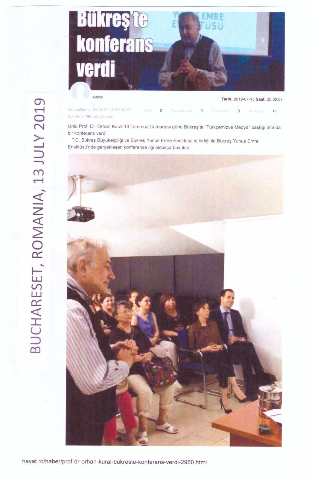 Orhan Kural Foreign Press Clipping #21