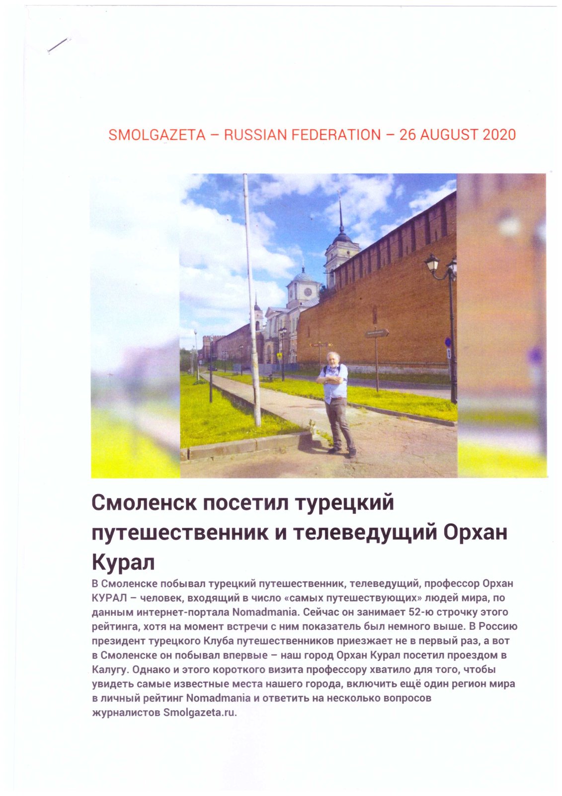 Orhan Kural Foreign Press Clipping #6